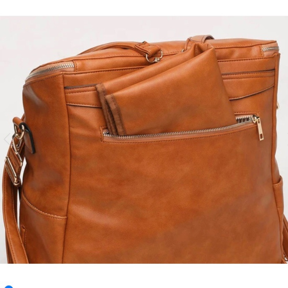 Baby Exo Vegan Leather Diaper Backpack - Picture 8 of 10